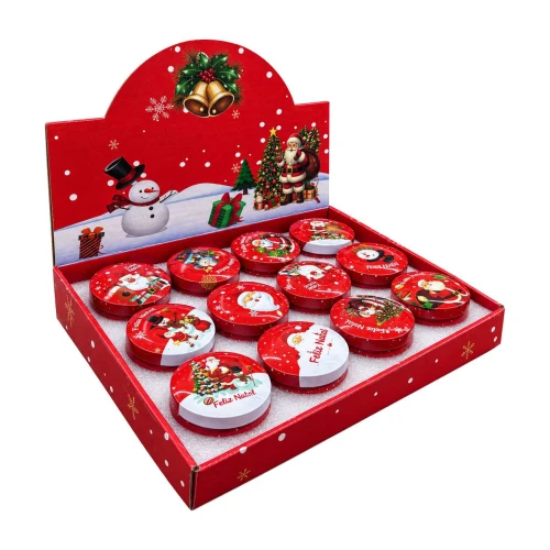 Natal vela decorativa perfumada lata 4x6cm Natal vela decorativa perfumada lata 4x6cm