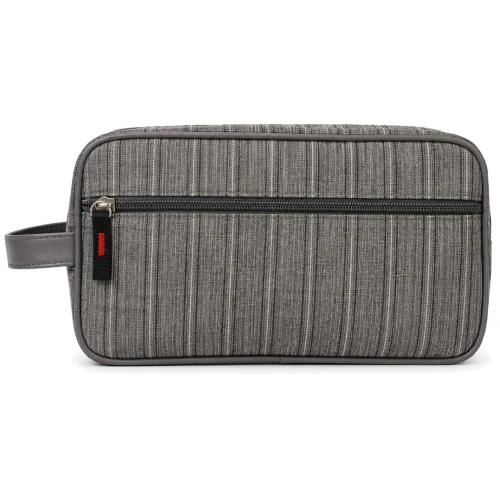 Necesser 2 ziper masculino listrada 25,5x14,5x8cm Necesser 2 ziper masculino listrada 25,5x14,5x8cm
