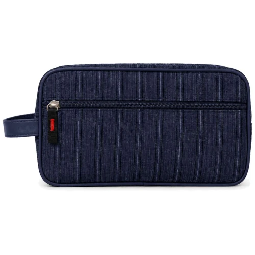 Necesser 2 ziper masculino listrada 25,5x14,5x8cm Necesser 2 ziper masculino listrada 25,5x14,5x8cm