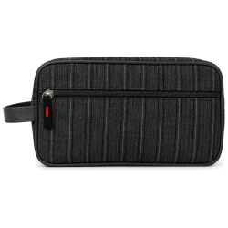 Necesser 2 ziper masculino listrada 25,5x14,5x8cm