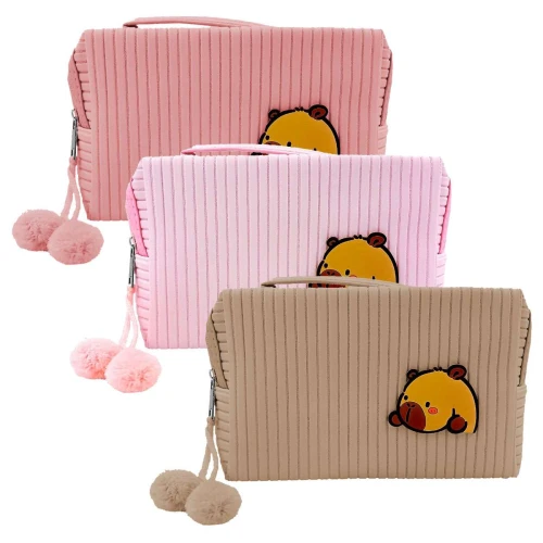 Necesser com 01 zíper 13x21cm decorada capivara Interponte