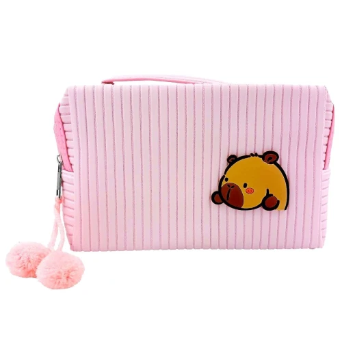 Necesser com 01 zíper 13x21cm decorada capivara Interponte