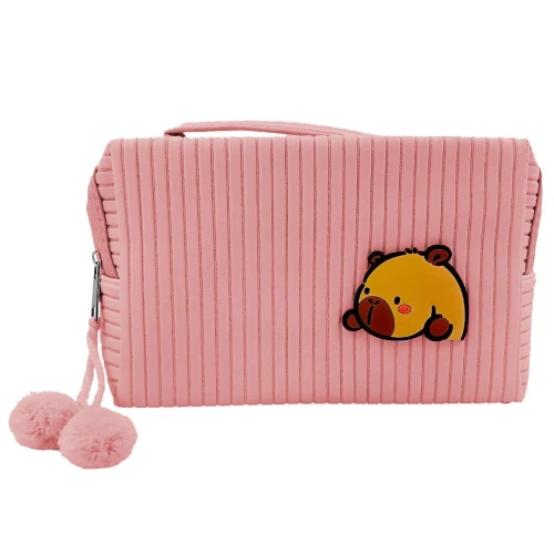 Necesser com 01 zíper 13x21cm decorada capivara Interponte