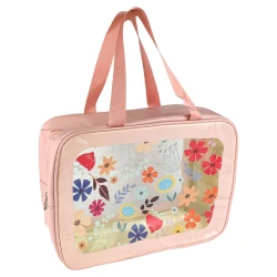 Necesser com 01 ziper feminina 31x22cm flores