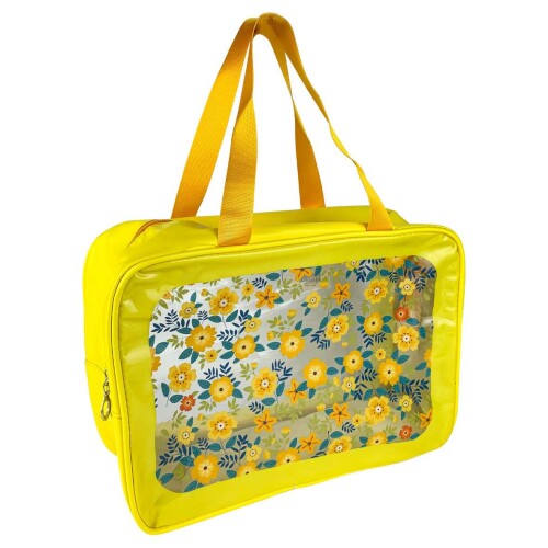 Necesser com 01 ziper feminina 31x22cm flores