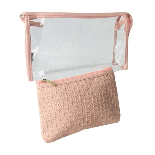 Necesser com 01 ziper kit 2 peças Necesser com 01 ziper kit 2 peças