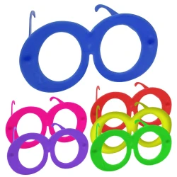 Óculos plástico colorido formas sortidas