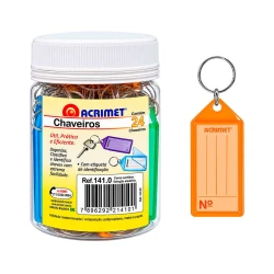 Organizador de chaves chaveiros + papel pote com 24 unidades