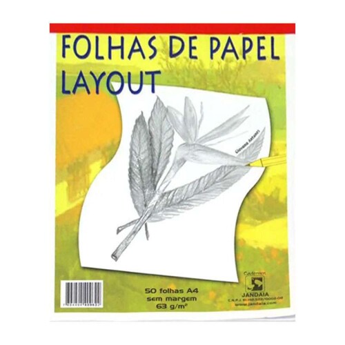 Papel lay-out com margem A4 50 folhas