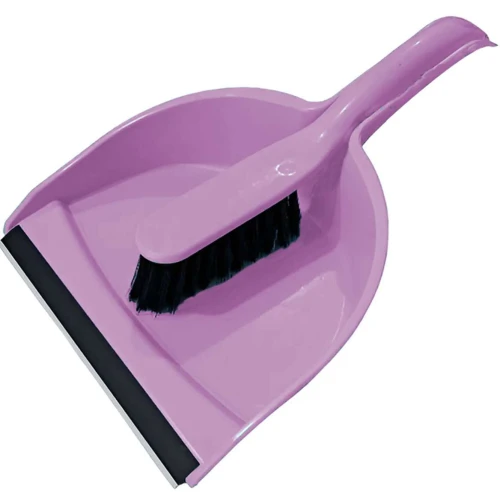 Pá de lixo plástica com escova de limpeza