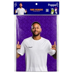 Painel decorativo papel 21x31cm neymar jr com 4 unidades