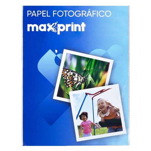 Papel photo glossy 180g a4 50 folhas maxprint