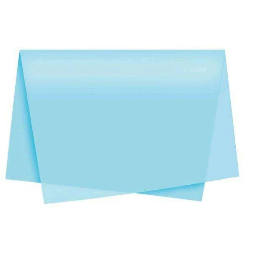 Papel seda lisa com 100 unidades 48x60cm azul claro Reipel