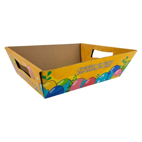 Páscoa bandeja decorada média 23x16x8cm