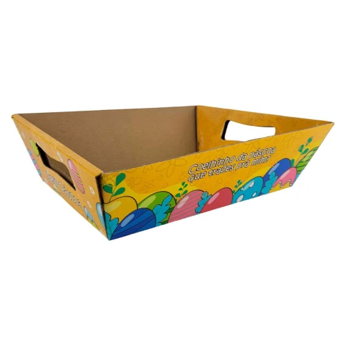 Páscoa bandeja decorada média 23x16x8cm