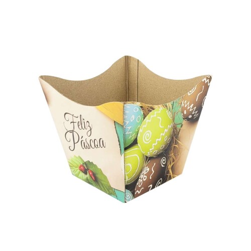 Páscoa cachepot de papelão coelho 9,5x9,5x12cm Páscoa cachepot de papelão coelho 9,5x9,5x12cm