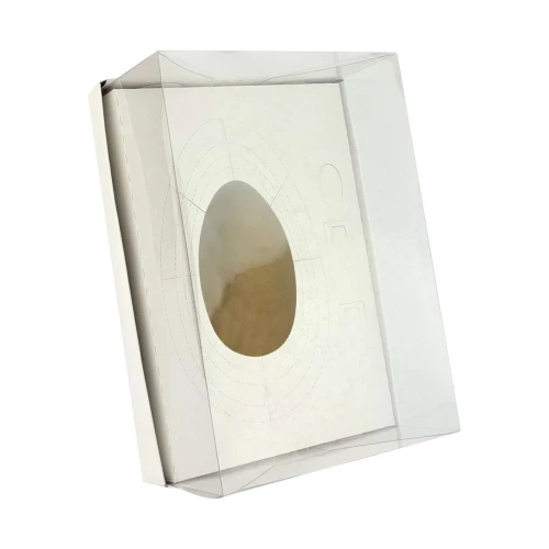Páscoa caixa de papel kraft para ovo de colher ajustável 24x14x8cm