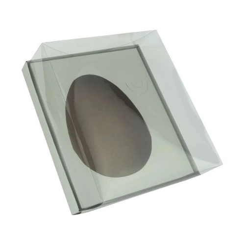 Páscoa caixa papel kraft para ovo de colher 250gr dupla face 16x16x7,5cm