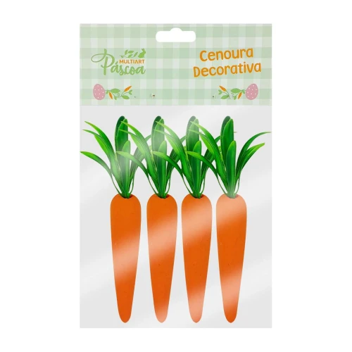 Páscoa cenoura de isopor 15cm com 04 unidades