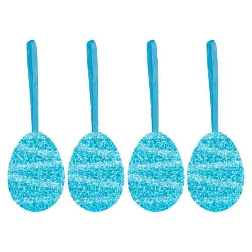Páscoa enfeite para pendurar ovinhos com glitter 06cm com 04 peças Multiart
