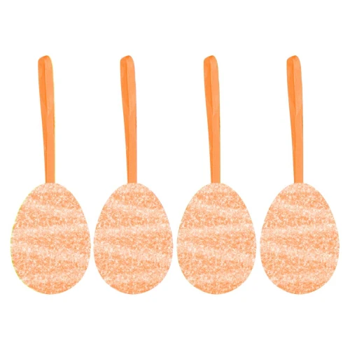 Páscoa enfeite para pendurar ovinhos com glitter 06cm com 04 peças Multiart