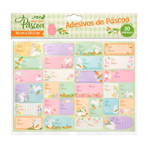 Páscoa etiqueta adesivo de/para com 30 unidades Multiart