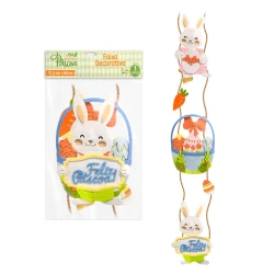 Páscoa faixa decorativa com coelho 65cm Multiart