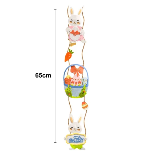 Páscoa faixa decorativa com coelho 65cm Multiart Páscoa faixa decorativa com coelho 65cm Multiart
