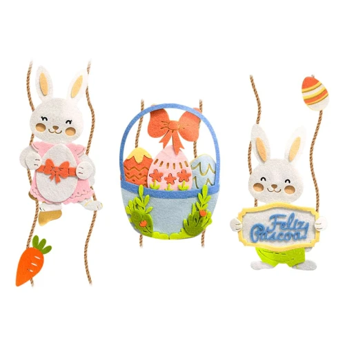 Páscoa faixa decorativa com coelho 65cm Multiart Páscoa faixa decorativa com coelho 65cm Multiart