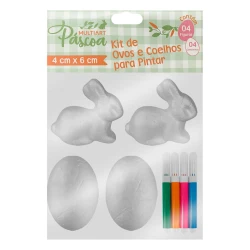 Páscoa kit de ovos e coelhos para colorir Multiart