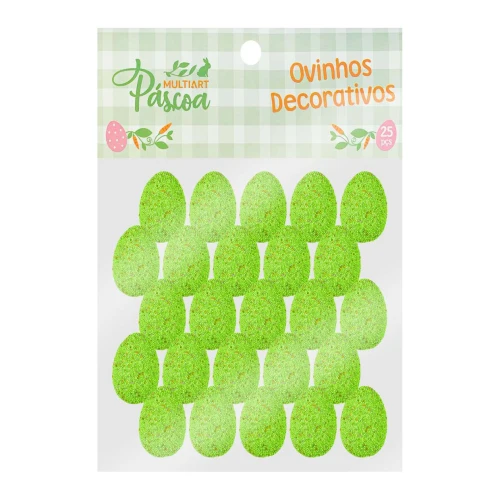 Páscoa ovos de isopor flocado 03cm com 25 unidades sortidas Multiart