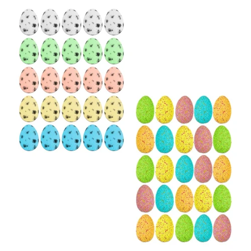 Páscoa ovos de isopor flocado 03cm com 25 unidades sortidos
