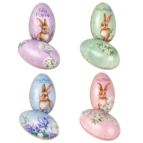 Páscoa ovos de metal porta objetos 11x6,5x7cm Páscoa ovos de metal porta objetos 11x6,5x7cm