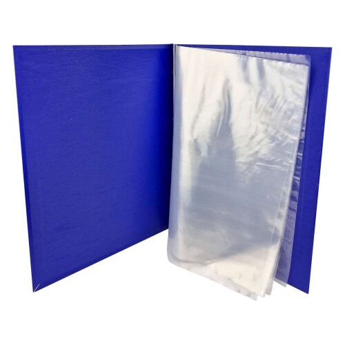 Pasta catálogo Percalux azul 10 folhas Dac