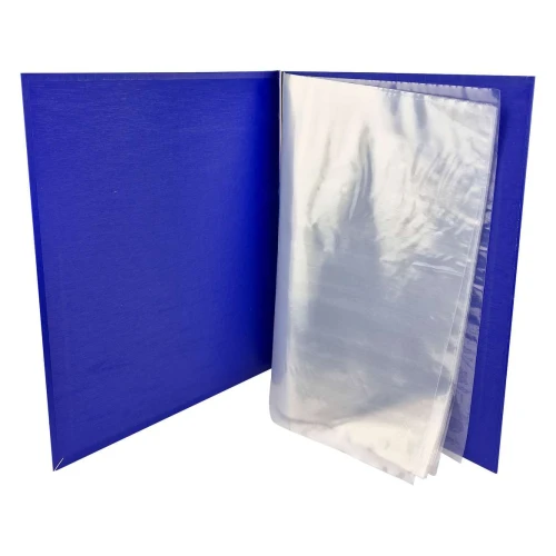 Pasta catálogo Percalux azul 10 folhas Dac