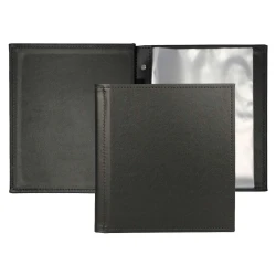 Pasta catálogo courvin meio oficio 20x23,5cm com 50 folhas preta Incorpast