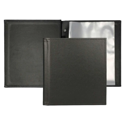 Pasta catálogo courvin meio oficio 20x23,5cm com 50 folhas preta Incorpast