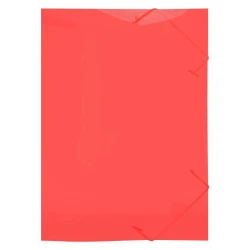 Pasta com elástico plástica mine fina vermelha ACP