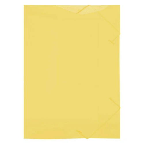 Pasta com elástico plástica ofício amarelo ACP