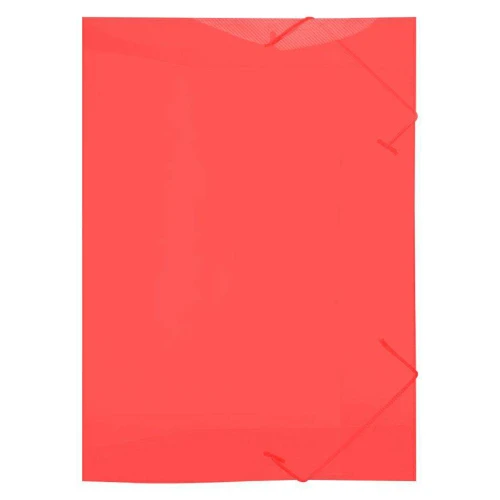 Pasta com elástico plástica ofício vermelha ACP