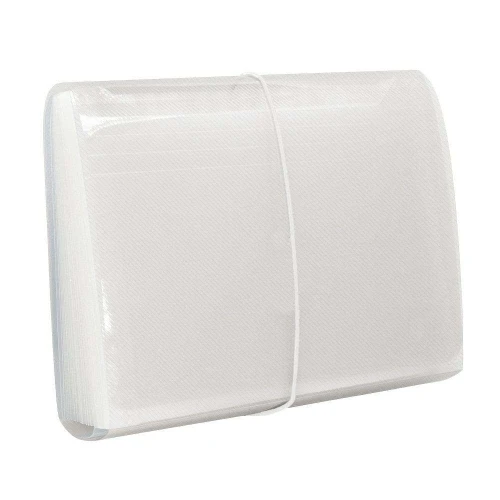 Pasta sanfonada plastica duplicada 31 divisões cristal polibras