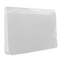 Pasta sanfonada plástica oficio 12 divisões cristal polibras