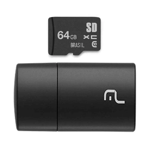 Pen drive adaptador 2 em 1 64gb micro sd/usb 2.0 Multilaser