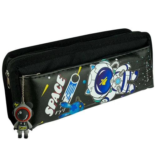 Penal com 02 zíperes Atronauta com chaveiro Interponte Penal com 02 zíperes Atronauta com chaveiro Interponte