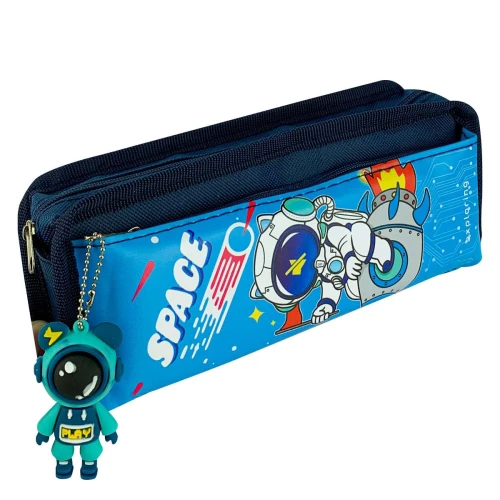 Penal com 02 zíperes Atronauta com chaveiro Interponte Penal com 02 zíperes Atronauta com chaveiro Interponte