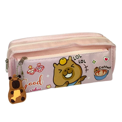 Penal com 02 zíperes Capivara com chaveiro Interponte Penal com 02 zíperes Capivara com chaveiro Interponte