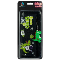 Penal com 02 zíperes Dinossauro com chaveiro Interponte