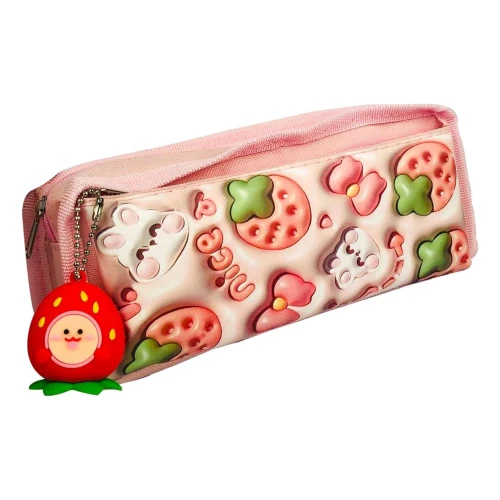 Penal com 02 zíperes Frutinhas com chaveiro Interponte