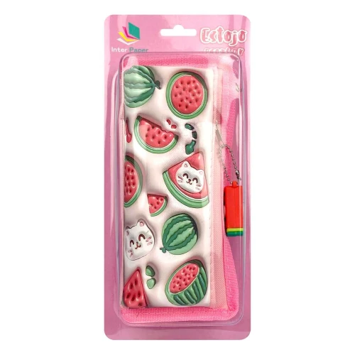 Penal com 02 zíperes Frutinhas com chaveiro Interponte