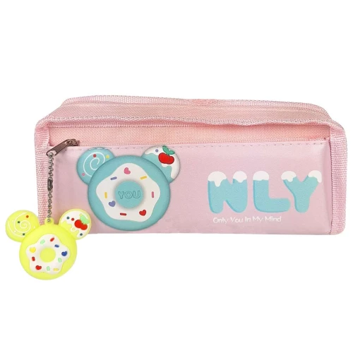 Penal com 2 ziper donuts com chaveiro Penal com 2 ziper donuts com chaveiro